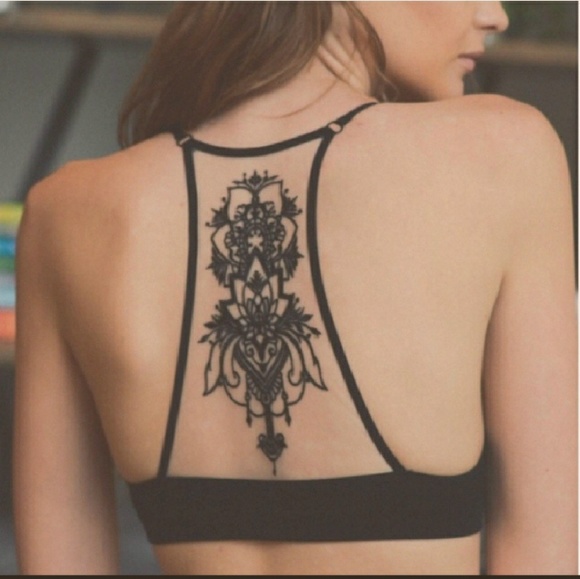🔥HOT! BEST SELLER!!🔥BLACK TATTOO MESH BRALETTE - Picture 8 of 8